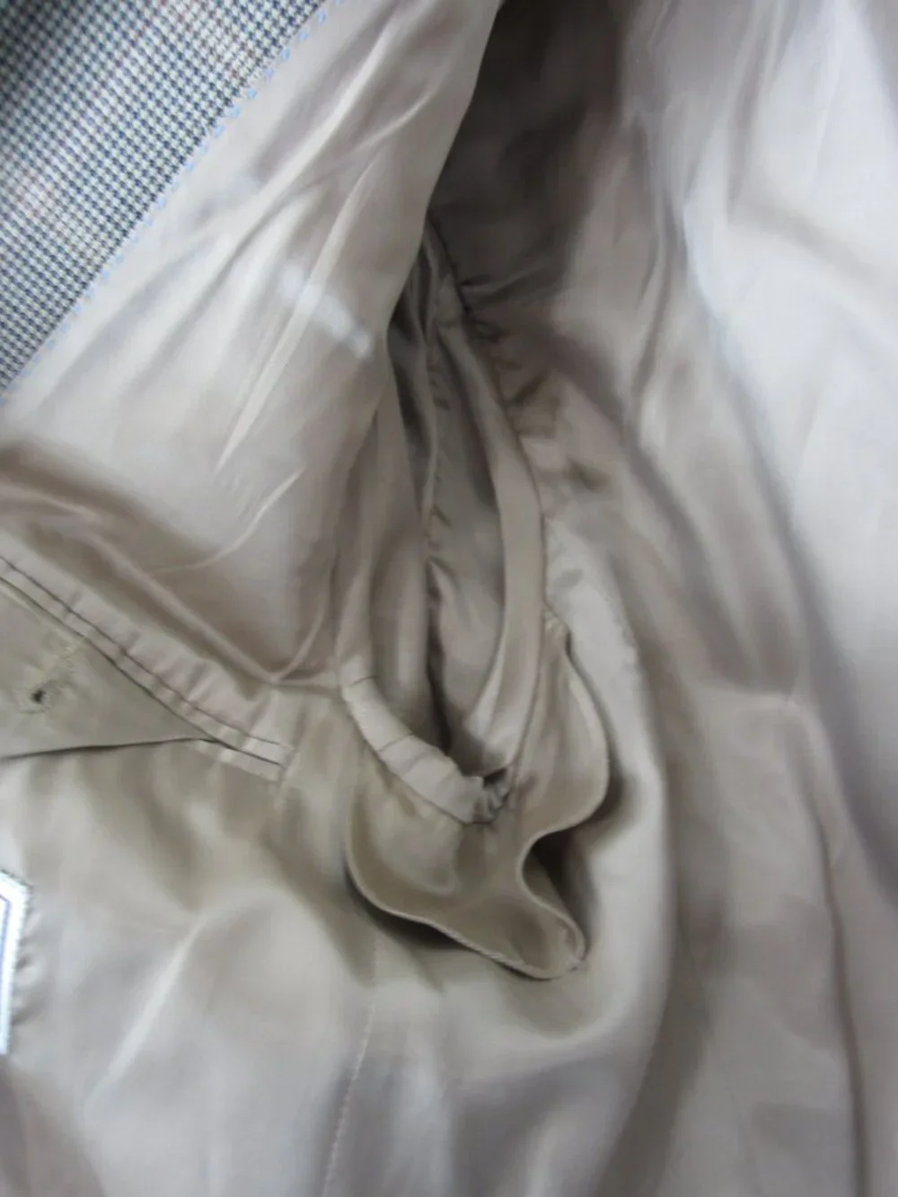 Peter Millar 44T 44 Tall 44L 100% Wool Glen Plaid Sport Coat Tan Beige Black
